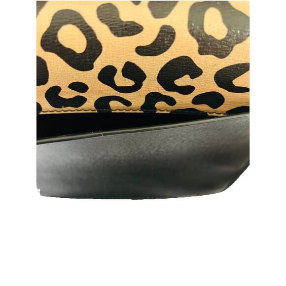 Kate Spade Leopard Print Leather Remi Flap Chain Crossbody Shoulder Bag Black - Picture 16 of 16